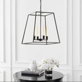 Kerouac 4-Light 21" Iron Modern Angled LED Chandelier