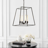 Kerouac 4-Light 21" Iron Modern Angled LED Chandelier