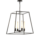 Kerouac 4-Light 21" Iron Modern Angled LED Chandelier