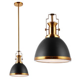 Patterson Adjustable Iron/Glass Vintage Classic LED Pendant