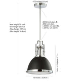 Patterson Adjustable Iron/Glass Vintage Classic LED Pendant