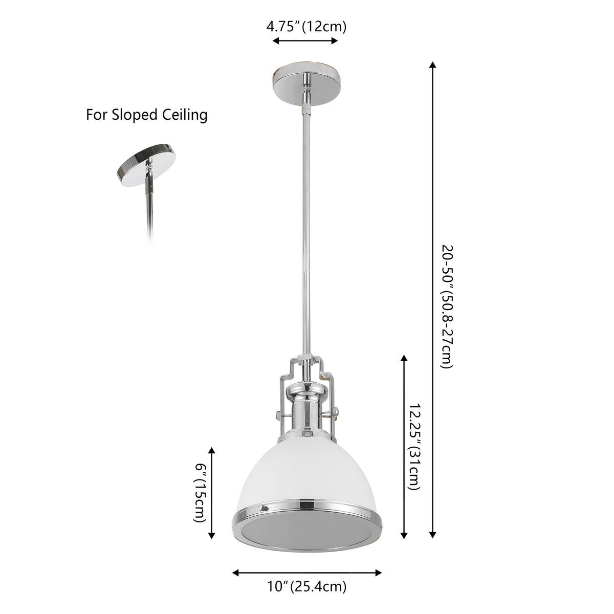 Patterson Adjustable Iron/Glass Vintage Classic LED Pendant