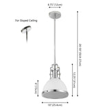 Patterson Adjustable Iron/Glass Vintage Classic LED Pendant