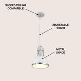 Patterson Adjustable Iron/Glass Vintage Classic LED Pendant