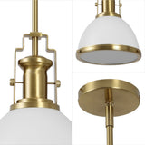 Patterson Adjustable Iron/Glass Vintage Classic LED Pendant