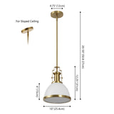 Patterson Adjustable Iron/Glass Vintage Classic LED Pendant