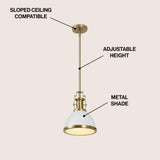 Patterson Adjustable Iron/Glass Vintage Classic LED Pendant