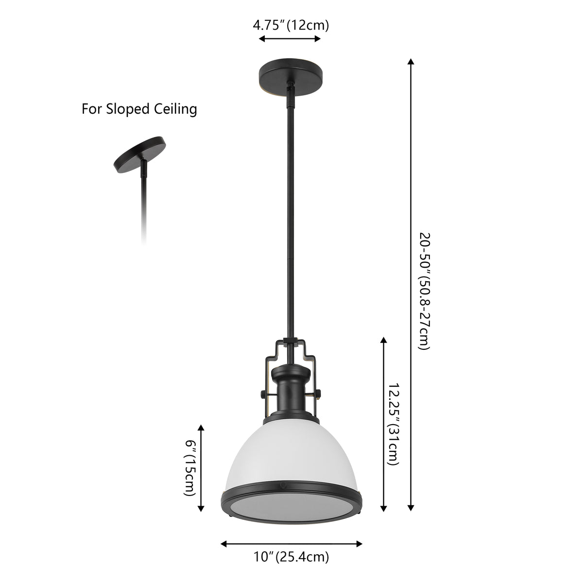 Patterson Adjustable Iron/Glass Vintage Classic LED Pendant