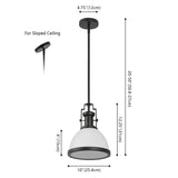 Patterson Adjustable Iron/Glass Vintage Classic LED Pendant