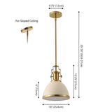 Patterson Adjustable Iron/Glass Vintage Classic LED Pendant
