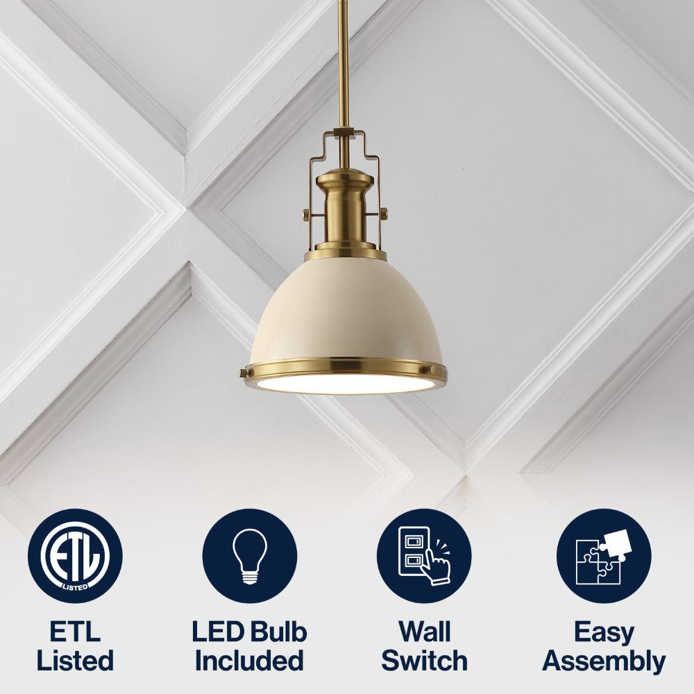 Patterson Adjustable Iron/Glass Vintage Classic LED Pendant