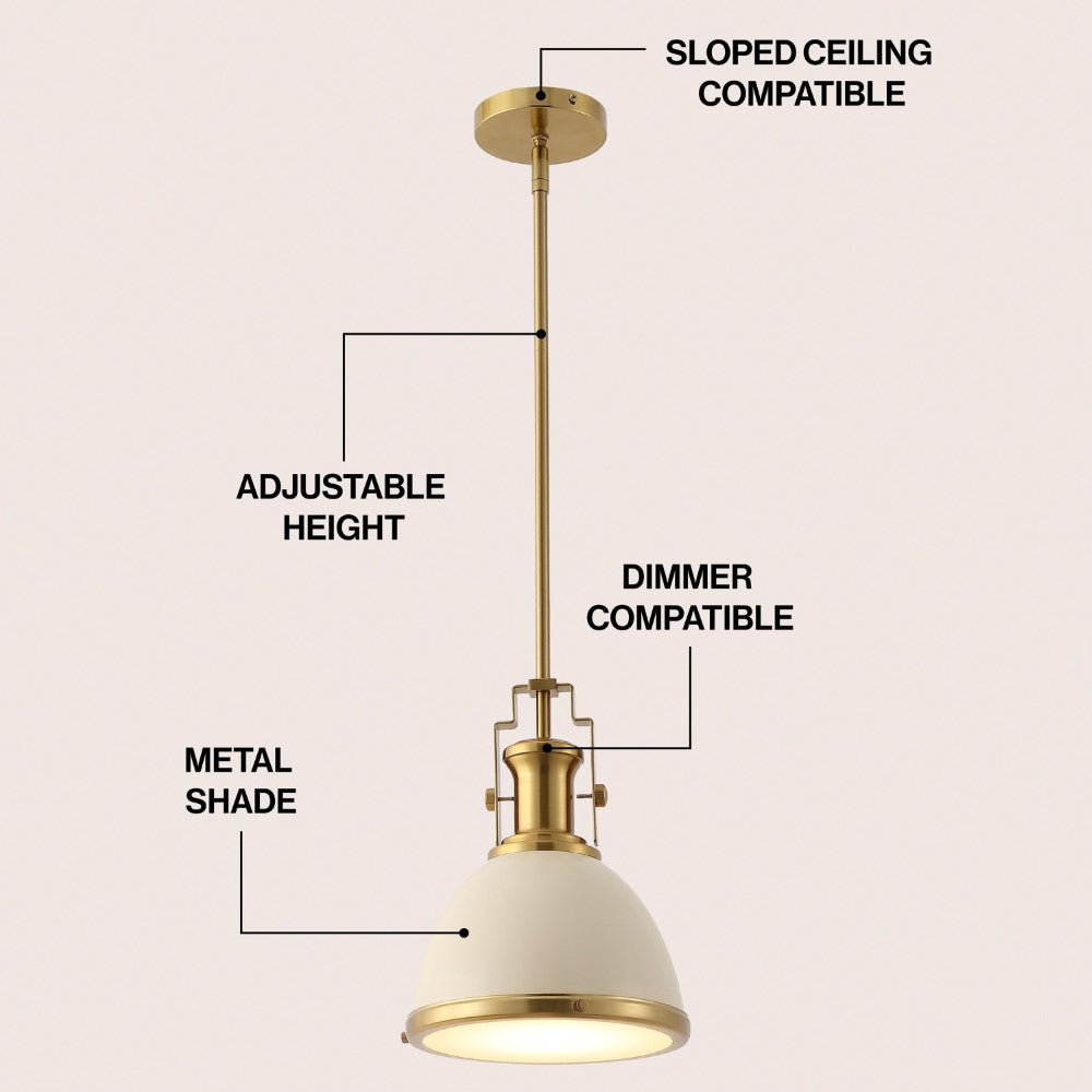 Patterson Adjustable Iron/Glass Vintage Classic LED Pendant
