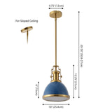 Patterson Adjustable Iron/Glass Vintage Classic LED Pendant