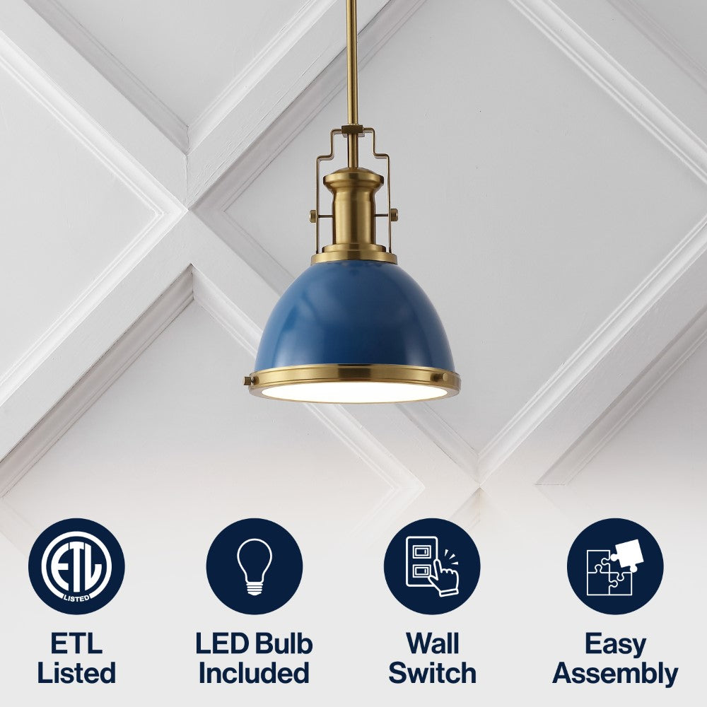 Patterson Adjustable Iron/Glass Vintage Classic LED Pendant
