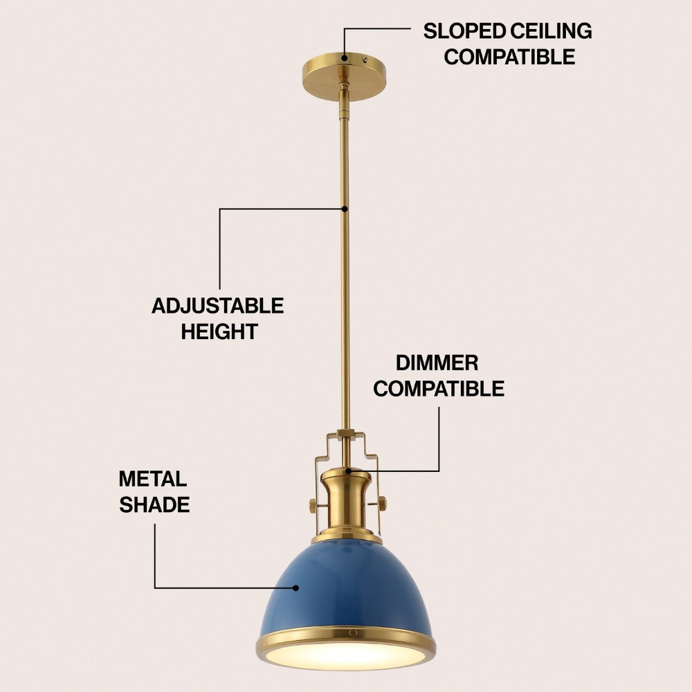 Patterson Adjustable Iron/Glass Vintage Classic LED Pendant