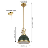 Patterson Adjustable Iron/Glass Vintage Classic LED Pendant