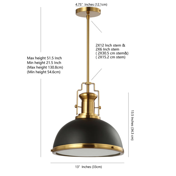 Dimension Image Black/Brass Gold / 13''
