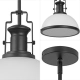 Patterson Adjustable Iron/Glass Vintage Classic LED Pendant