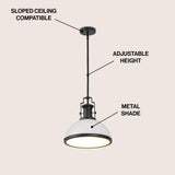 Patterson Adjustable Iron/Glass Vintage Classic LED Pendant