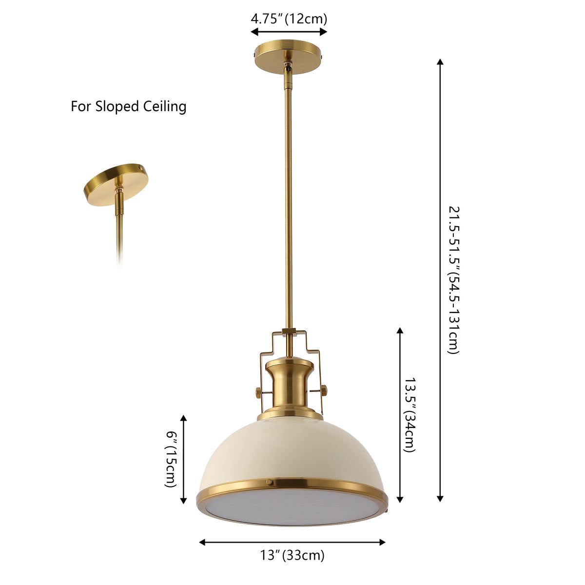 Patterson Adjustable Iron/Glass Vintage Classic LED Pendant