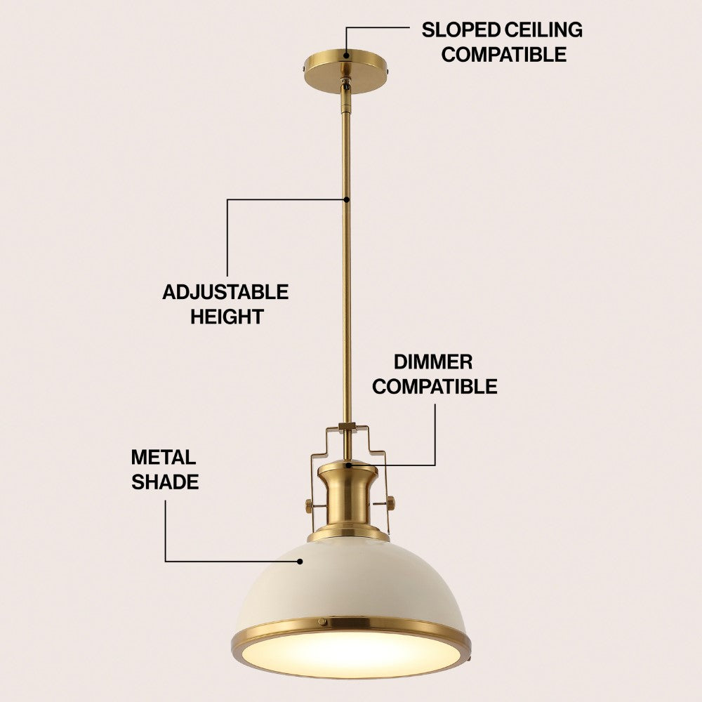 Patterson Adjustable Iron/Glass Vintage Classic LED Pendant