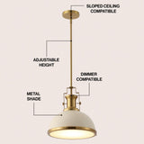 Patterson Adjustable Iron/Glass Vintage Classic LED Pendant