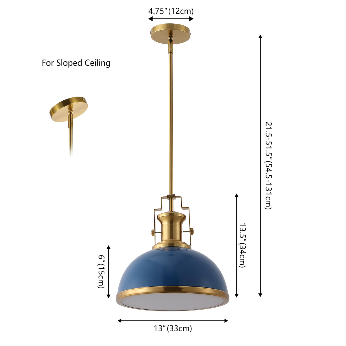 Patterson Adjustable Iron/Glass Vintage Classic LED Pendant