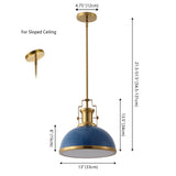 Patterson Adjustable Iron/Glass Vintage Classic LED Pendant