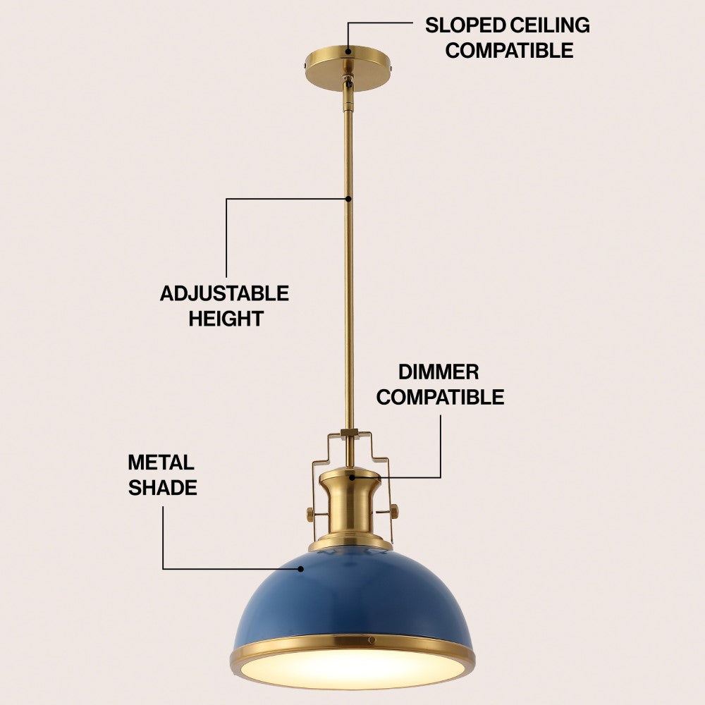 Patterson Adjustable Iron/Glass Vintage Classic LED Pendant