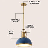 Patterson Adjustable Iron/Glass Vintage Classic LED Pendant