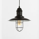 Updike 12" Adjustable Iron/Glass Cage Light LED Pendant