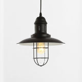 Updike 12" Adjustable Iron/Glass Cage Light LED Pendant