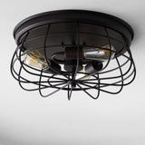 Wagtail 15.7" 3-Light Farmhouse Metal Cage Flush Mount