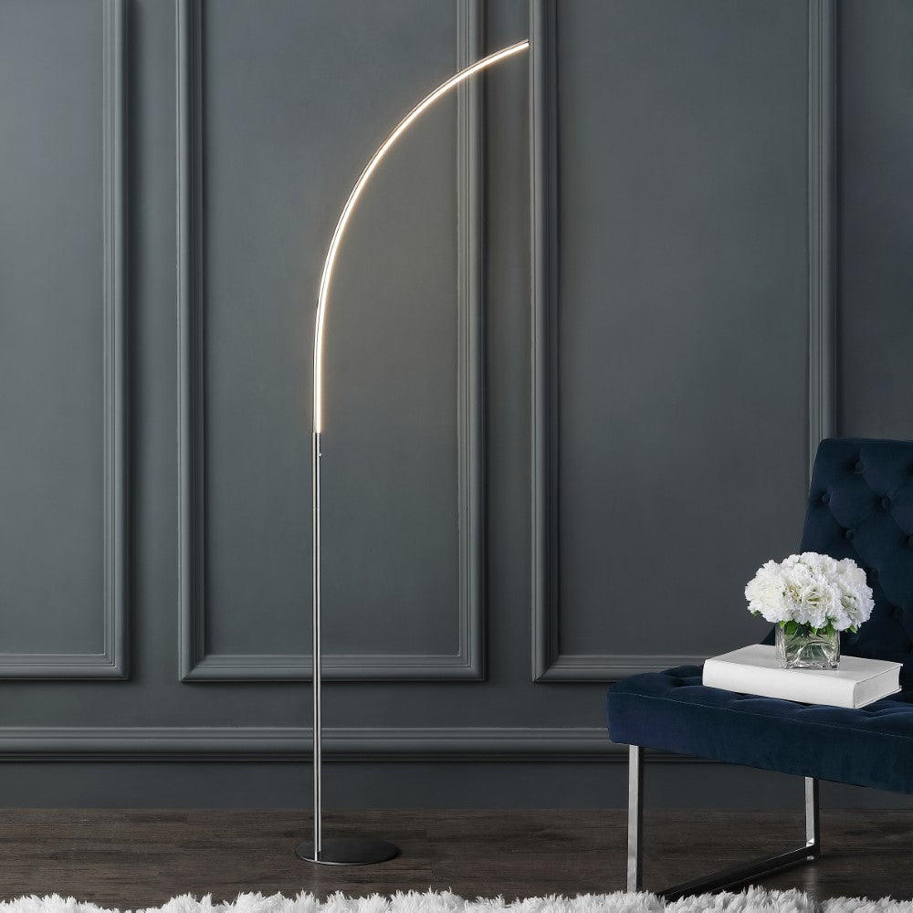 Ervin 64" Metal Minimalist Modern LED Integrated Floor Lamp