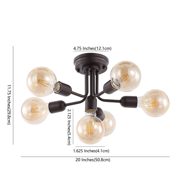 Dimension Image Oil Rubbed Bronze / 6 Light