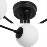Dawn Parisian 24" Globe Modern Industrial Iron Bistro LED Semi Flush Mount