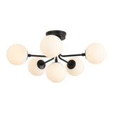 Dawn Parisian 24" Globe Modern Industrial Iron Bistro LED Semi Flush Mount