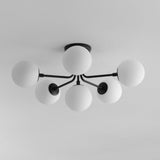 Dawn Parisian 24" Globe Modern Industrial Iron Bistro LED Semi Flush Mount