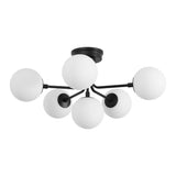 Dawn Parisian 24" Globe Modern Industrial Iron Bistro LED Semi Flush Mount