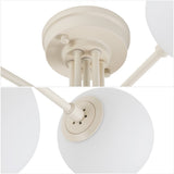 Dawn Parisian 24" Globe Modern Industrial Iron Bistro LED Semi Flush Mount