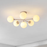 Dawn Parisian 24" Globe Modern Industrial Iron Bistro LED Semi Flush Mount