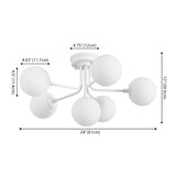 Dawn Parisian 24" Globe Modern Industrial Iron Bistro LED Semi Flush Mount