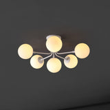Dawn Parisian 24" Globe Modern Industrial Iron Bistro LED Semi Flush Mount