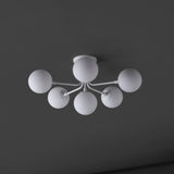 Dawn Parisian 24" Globe Modern Industrial Iron Bistro LED Semi Flush Mount