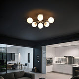 Dawn Parisian 24" Globe Modern Industrial Iron Bistro LED Semi Flush Mount