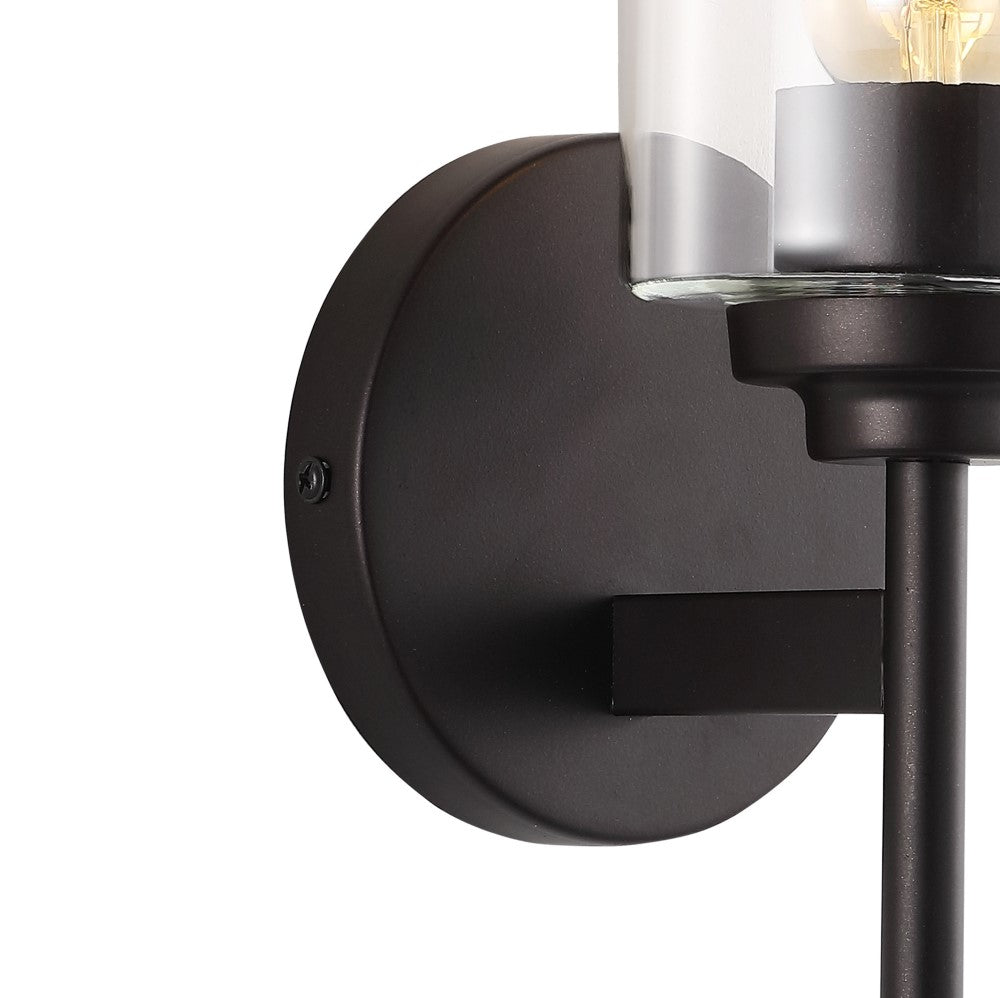 Juno 13" Farmhouse Industrial Iron Cylinder LED Sconce