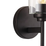 Juno 13" Farmhouse Industrial Iron Cylinder LED Sconce