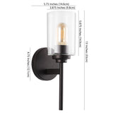 Juno 13" Farmhouse Industrial Iron Cylinder LED Sconce