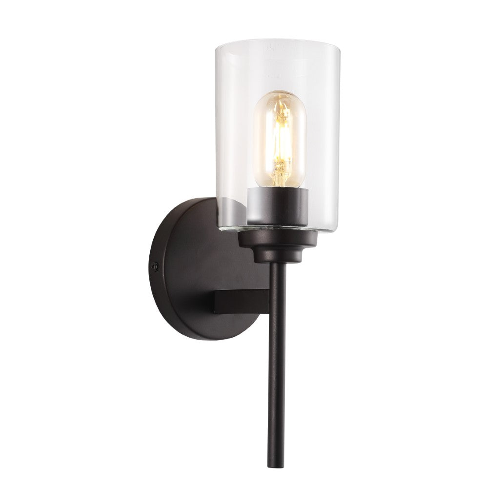Juno 13" Farmhouse Industrial Iron Cylinder LED Sconce