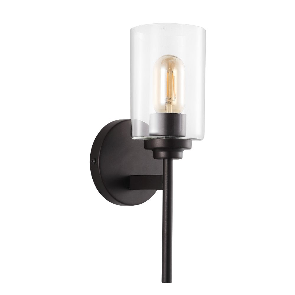 Juno 13" Farmhouse Industrial Iron Cylinder LED Sconce